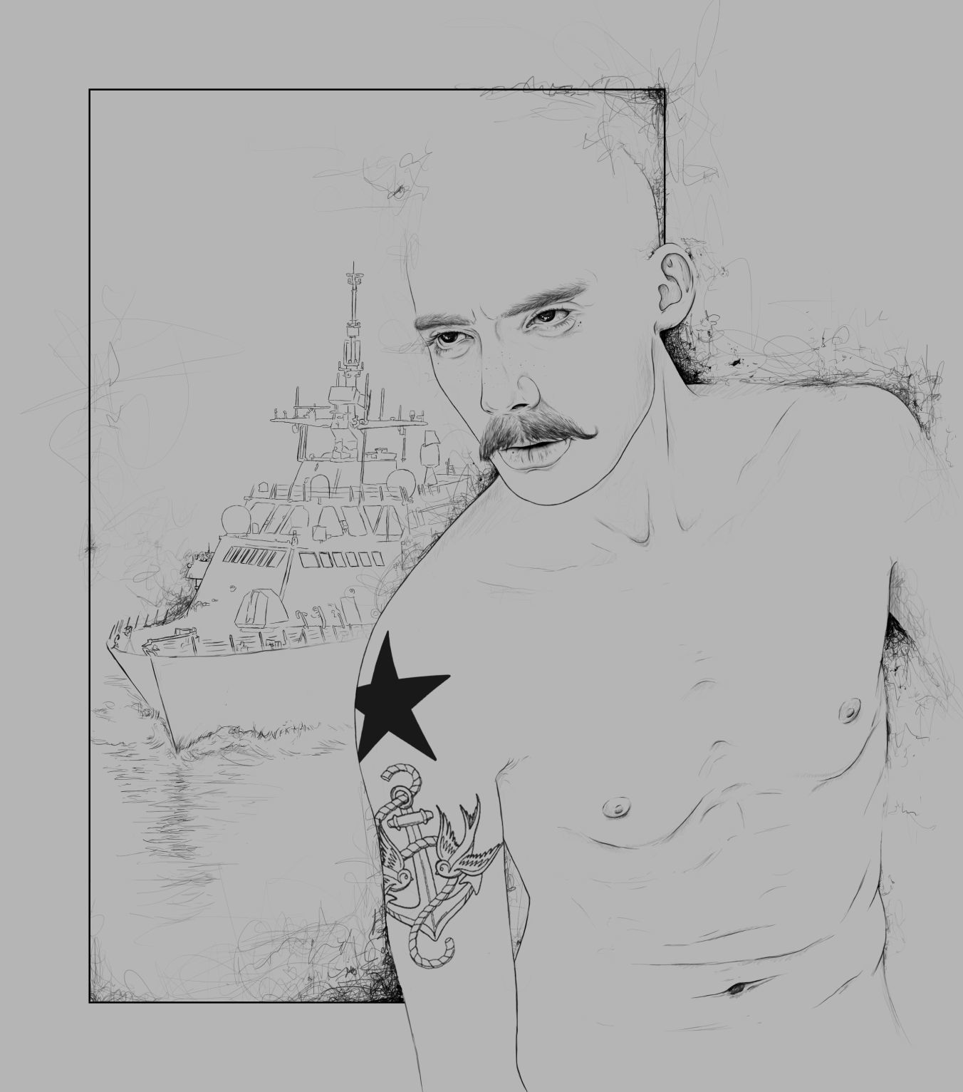 Dylan Barnard sailor sketch
